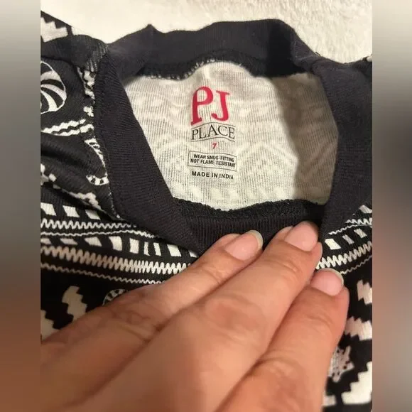PJ Place Black and White Kids Pajama Set - Picture 2 of 9